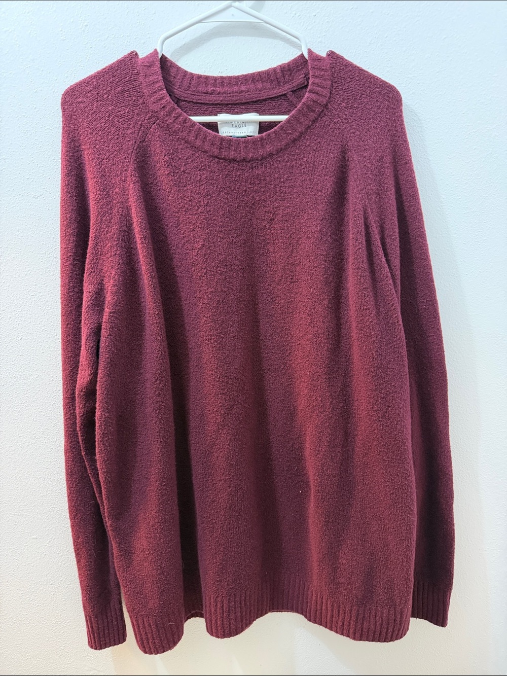 American Eagle Outfitters Men's Crewneck Sweater in Wine